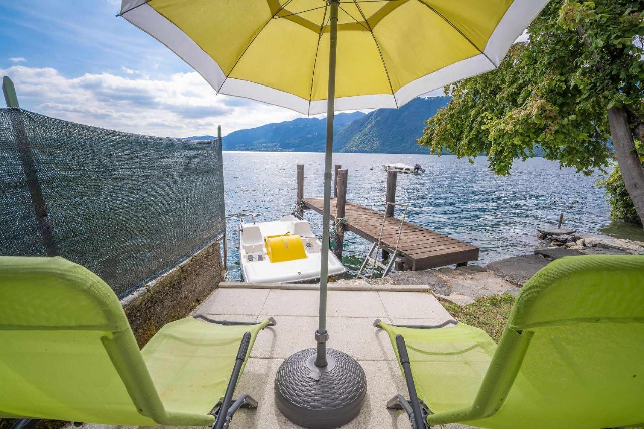 Il Glicine Appartamento Con Darsena Privata A Lago Pettenasco Ngoại thất bức ảnh